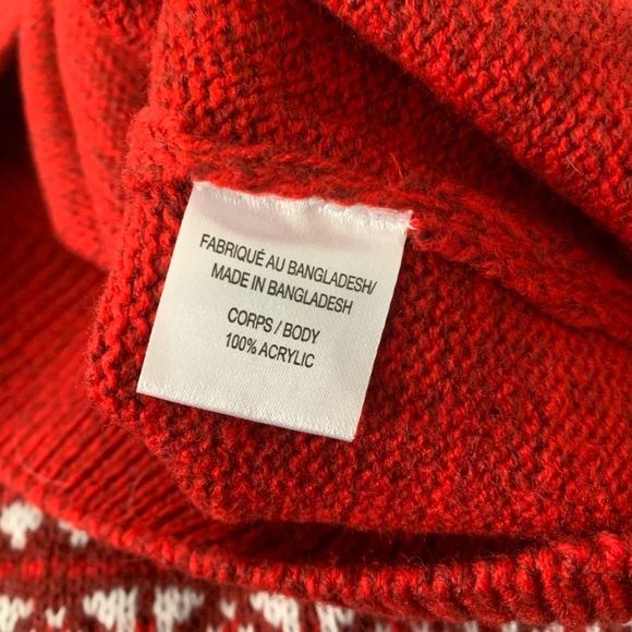 Mountain Ridge | Red & White Knit Long Sleeve Sweater - Picture 6 of 6